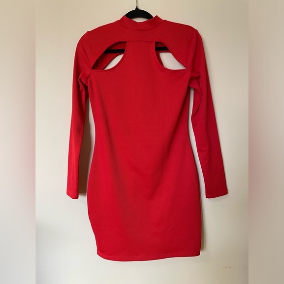 H&M Caliente Bodycon Cutout Ribbed Mini Dress - M - Picture 4 of 6